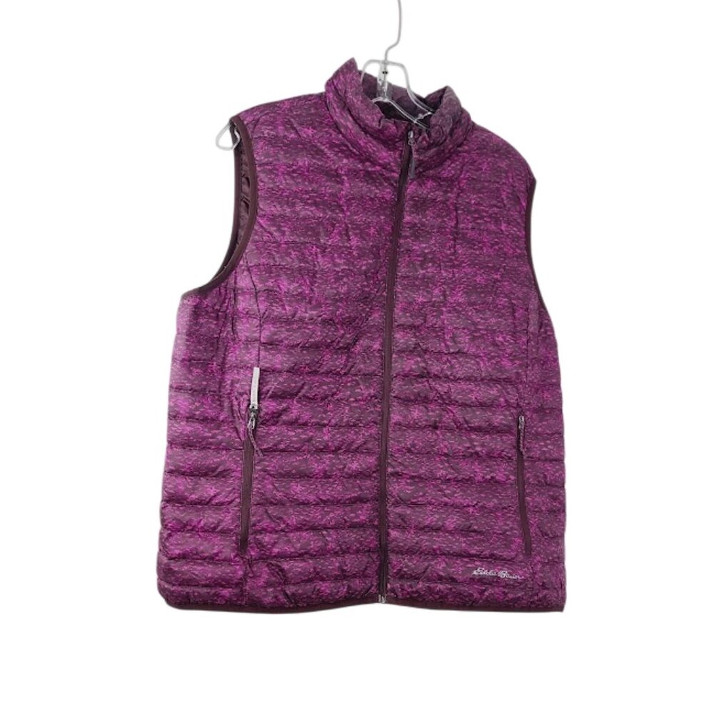 Eddie Bauer Women's Purple EB700 Thermoball‎ Sleeveless Puffer Vest Size XL